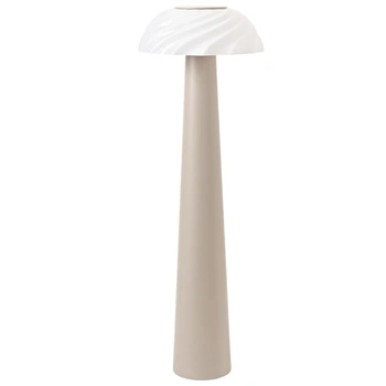 Lampa podłogowa Westwing Anya stojąca beżowa 123 cm