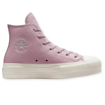 Buty damskie Converse Chuck Taylor All Star trampki wysokie skórzane liliowe