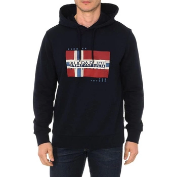 Bluza męska Napapijri Bilo z kapturem bawełniana granatowa