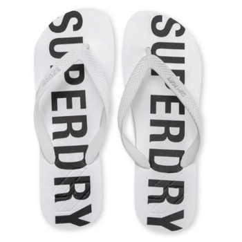 Klapki męskie Superdry Code Essential Flip Flop japonki białe z logo