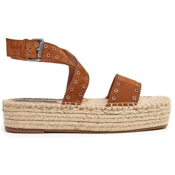 Espadryle damskie Pepe Jeans Tracy na platformie brązowe r. 40