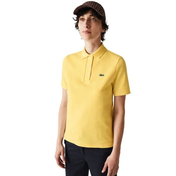 Koszulka damska Lacoste Regular Fit Polo bawełniana polówka klasyczna żółta r. XXS