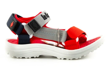 Sandały dziecięce Lee Cooper sportowe na rzepy czerwone unisex