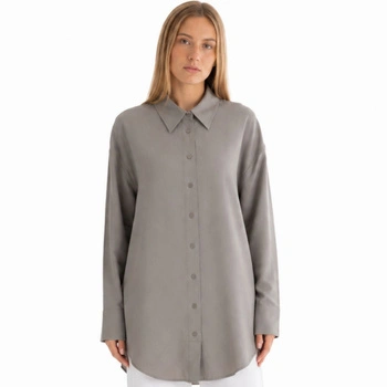 Koszula damska Zara lejąca oversize taupe r. XS