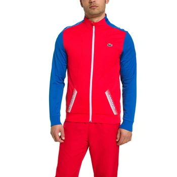 Bluza męska Lacoste sportowa dresowa czerwono-niebieska r. S