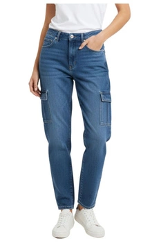 Spodnie damskie Tommy Jeans Mom Jean Cargo jeansy wysokim stanem