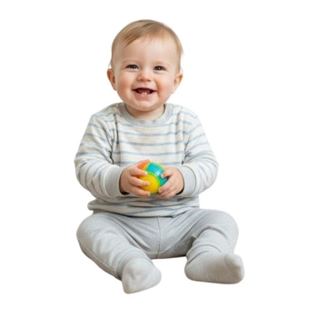 Bluzka dziecięca Chicco bawełniana kremowa w paski