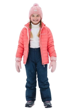 Kurtka dziewczęca Columbia Powder Lite pikowana różowa