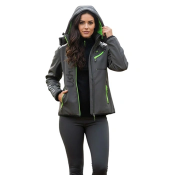 Kurtka damska Ushuaia Realiste z polarem softshell szara r. S