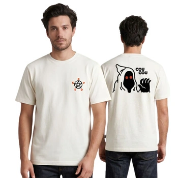 Koszulka męska The Dudes Coucou Classic T-Shirt bawełniana biała r. M