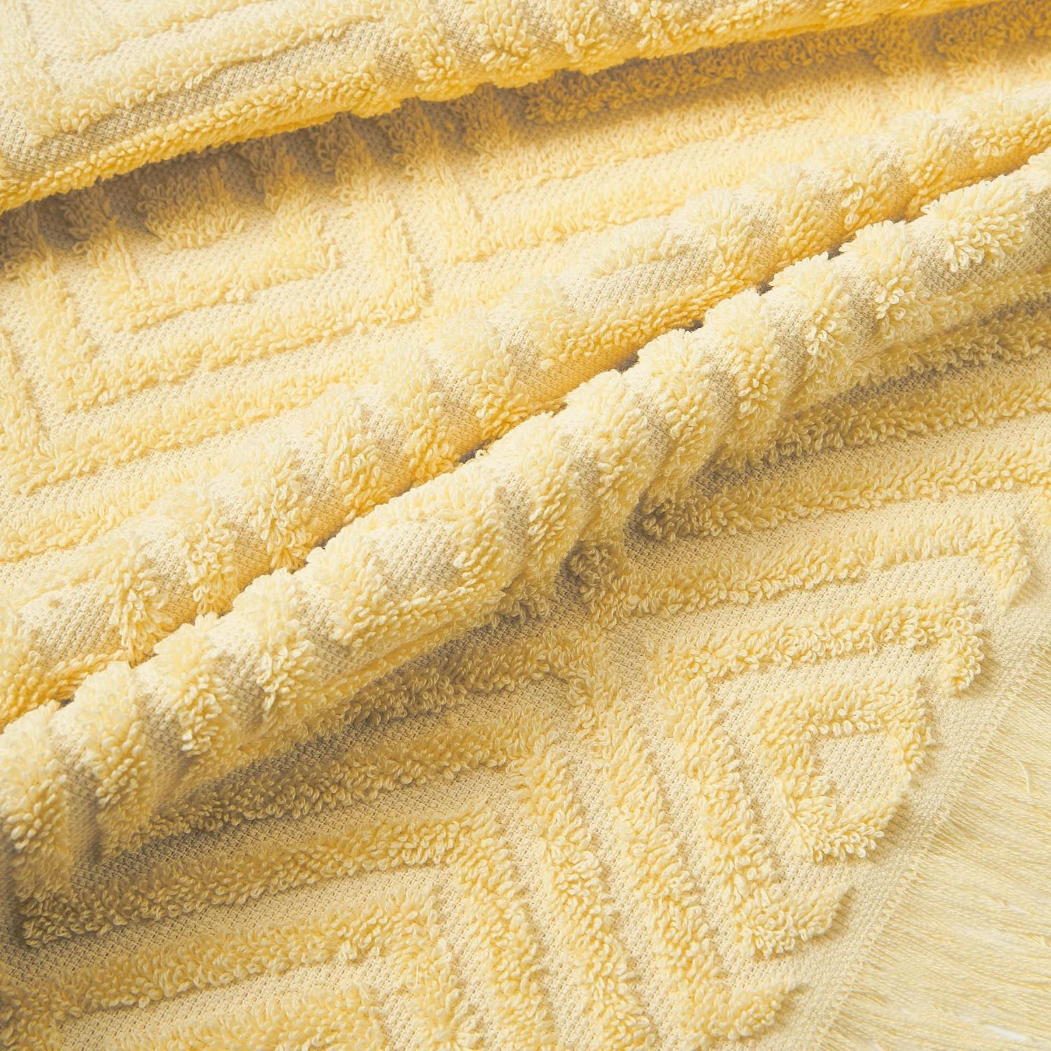 Ensemble de Serviettes - MADAME COTON - Lot de 3 - Coton Blanc - Brodées - 500g/m²
