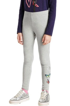 Legginsy dziewczęce Desigual Teo szare w motylki r. 98