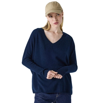 Sweter damski Absolut Cashmere Camille kaszmirowy oversize granatowy r. S