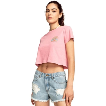 Koszulka damska Billabong Tropicality krótki t-shirt różowy