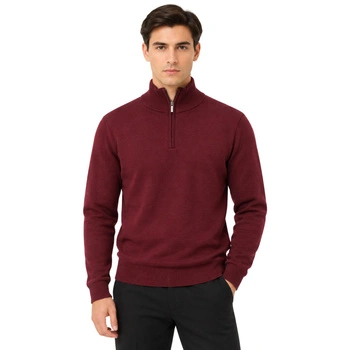 Sweter męski Gianni Feraud casualowy wiskoza burgundowy r. M