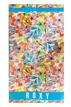 Ręcznik plażowy Roxy Cold Water kąpielowy bawełniany 160 x 90 cm w kwiaty