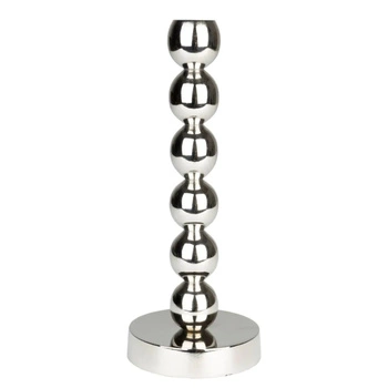 Świecznik Zuiver Bubbles One na jedną świecę aluminiowy srebrny 26 cm