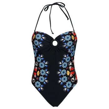 Strój kąpielowy damski Desigual Waikiki jednoczęściowy czarny