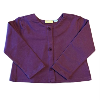Sweter dziewczęcy Chicco bawełniany kardigan rozpinany fioletowy