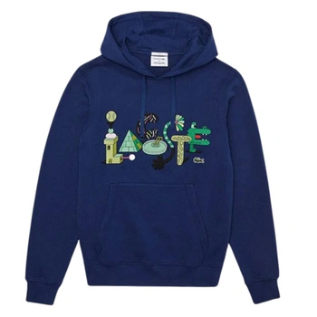 Bluza unisex Lacoste x Jeremyville SH0412 kangurka granatowa r. XXS