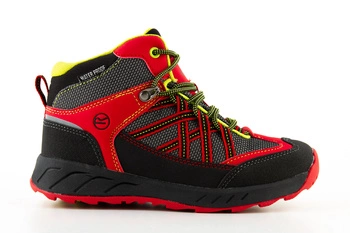 Buty dziecięce Regatta Samaris Mid trekkingowe wodoodporne szaro czerwone