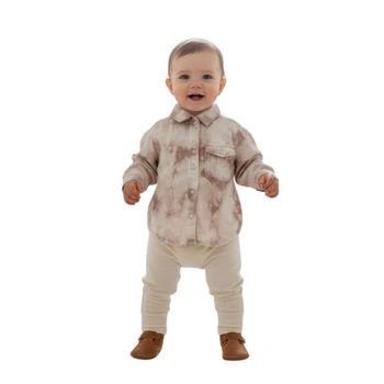 Koszula jeansowa dziewczęca Zara bawełniana Tie Dye r. 86