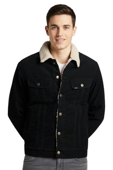 Kurtka męska Lee Sherpa Jacket przejściowa katana sztruksowa czarna