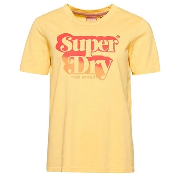 Koszulka damska Superdry Vintage Shadow t-shirt żółty z logo