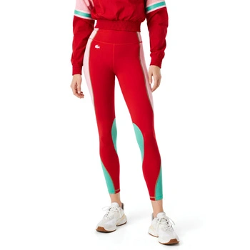 Spodnie damskie Lacoste Sport treningowe legginsy czerwone r. XS