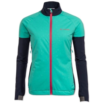 Kurtka damska Vaude Primasoft II rowerowa przeciwdeszczowa czarno zielona