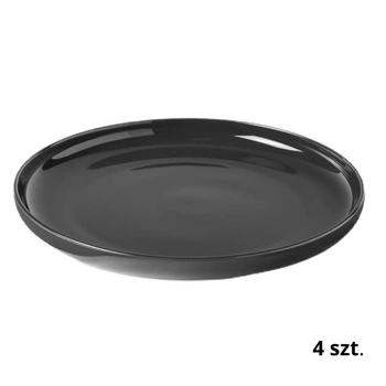 Zastawa stołowa Westwing Nessa talerz duży zestaw szary 4 sztuki