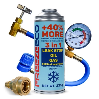 Czynnik 3w1 + przewód do klimatyzacji FreezeEco uszczelniacz R1234yf 290g