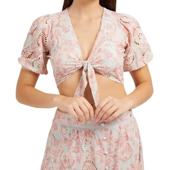 Bluzka damska Guess Silvia krótka wiązana