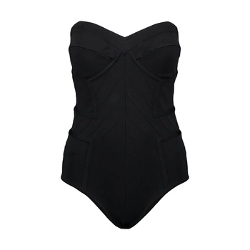 Body damskie Guess Marciano gorset czarny odkryte ramiona