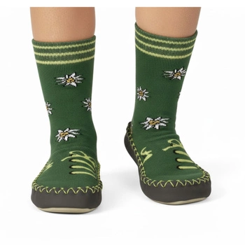 Kapcie dziecięce Playshoes skarpety antypoślizgowe zielone