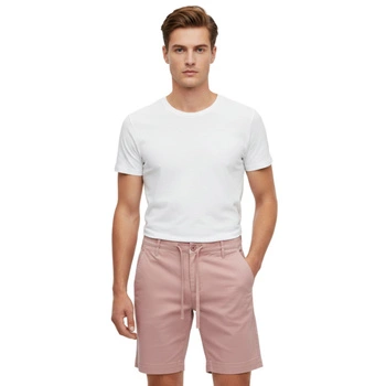 Spodenki męskie Liu Jo Bermuda Lino bawełniane lniane różowe