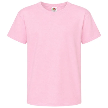Koszulka dziecięca Fruit of the Loom różowa bawełninany t-shirt r. 104