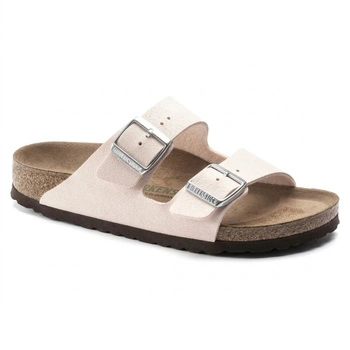 Klapki damskie Birkenstock Arizona BS birko-flor vegan jasno różowe r. 39