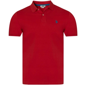 Koszulka męska U.S. Polo Assn. Institutional polówka czerwona