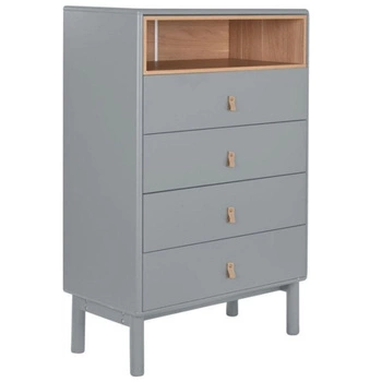 Komoda Home Esprit 4 szuflady niebiesko-szara 117 x 80 cm