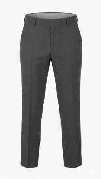 Spodnie męskie Calvin Klein szare wełniane w kant fitted r. M