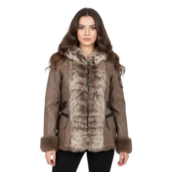 Kurtka damska Giorgio&Mario skórzana z naturalnym futrem