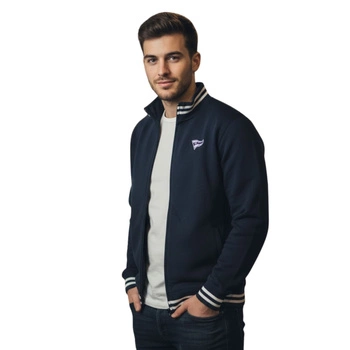 Bluza męska Deportivo Alaves Chaqueta Zip granatowa rozsuwana