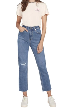 Spodnie damskie Volcom Stoned Straight jeansy z wysokim stanem