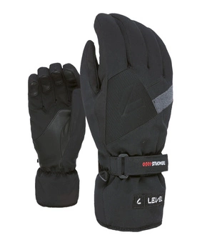Rękawice męskie Level Elite Black narciarskie