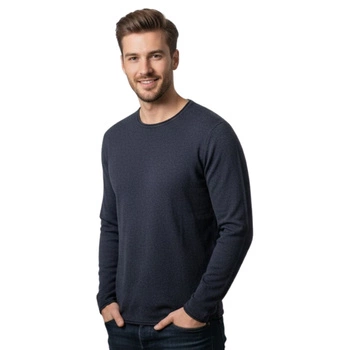 Sweter męski United Colors of Benetton bawełniany granatowy r. S