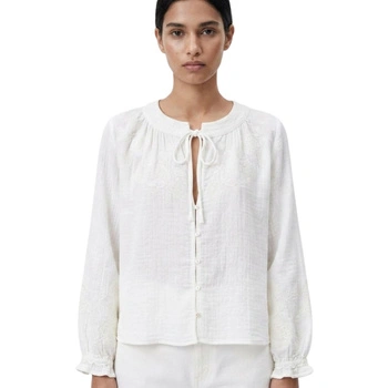 Bluzka damska Zara kremowa oversize bawełniana zapinana