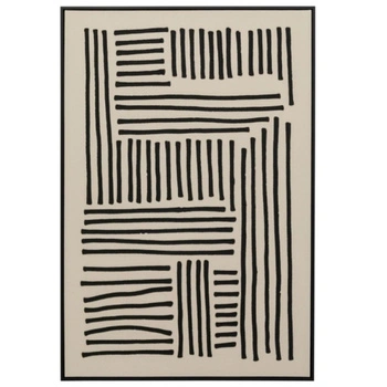 Obraz na płótnie Kare Design Artistic Line w czarnej ramie 70x110 cm