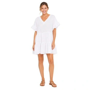 Sukienka damska ORNIYA w styu Boho biała r. 2XL