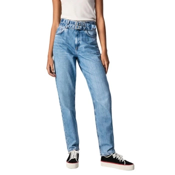 Spodnie damskie Pepe Jeans Willow Taper Fit jeansowe z wysokim stanem